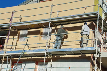 crépissage d'une facade immeuble