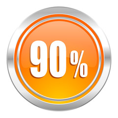 90 percent icon, sale sign