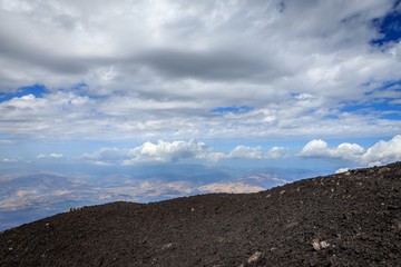 Barren Mount Etna Landscape