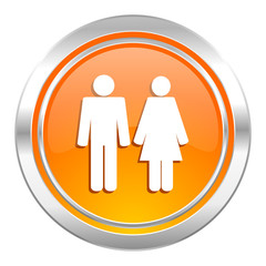 couple icon, people sign, team symbol