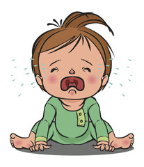 crying baby. vector illustration