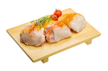 Raw chicken thigh
