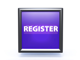 register square button on white background
