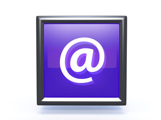 Email pointer icon on white background