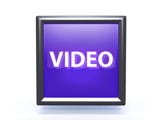 video pointer icon on white background