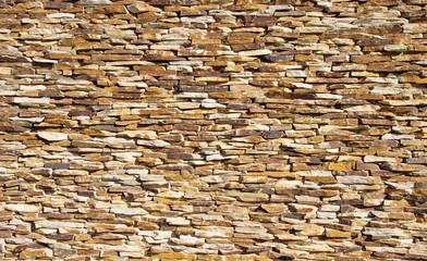 Colorful stone wall closeup