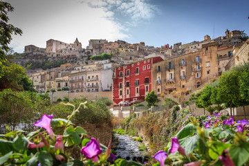 Fototapeta na wymiar View of Ragusa, Sicily, Italy