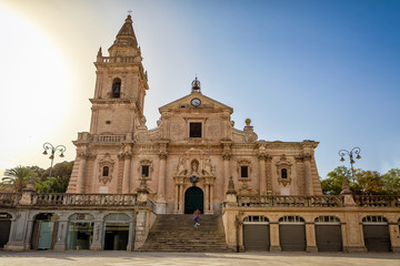 Naklejka premium Facade of St John the Baptist Cathedral in Ragusa