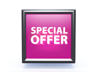 Special offer square icon on white background