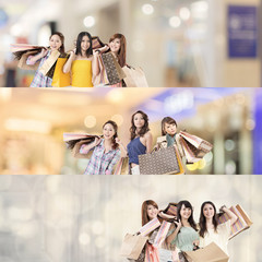 Asian woman shopping