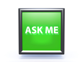 ask me pointer icon on white background