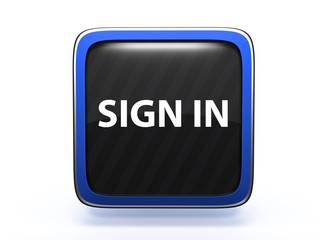 sign in square icon on white background