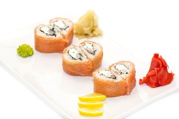 delicious seafood sushi at a Japanese restaurant