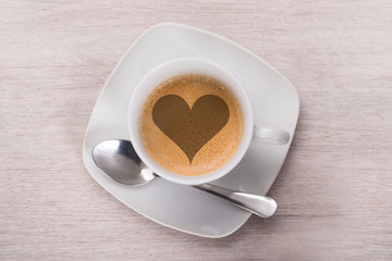 Coffee With Heart Shape
