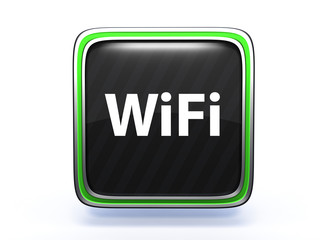 wifi square icon on white background