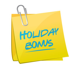holiday bonus memo post illustration
