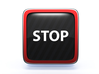stop square icon on white background