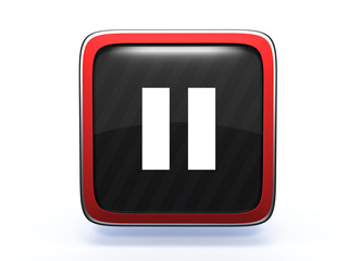 pause square icon on white background