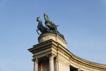 Place des Héros à Budapest, Hongrie