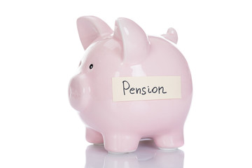 Piggybank With Pension Label