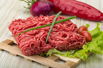 Raw minced beef