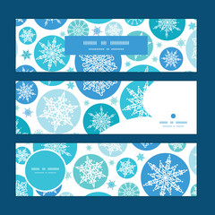 Vector round snowflakes Christmas snowflake silhouette pattern