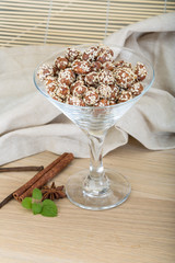 Peanut in honey with sesame seeds