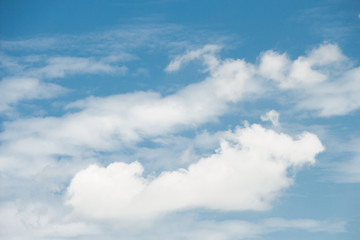 blue sky with cloud closeup