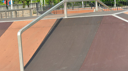 skateboard at skatepark 