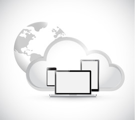 cloud computing electronics illustration