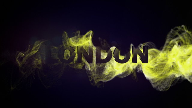 London Gold Text and Particles