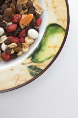 Mixed Nuts and Dried fruits in a Dish