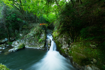 Shiomi waterfall in Hananuki valley