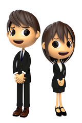 困る男女のビジネスシーン