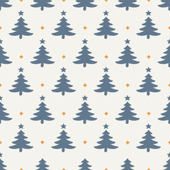 Seamless Pattern. Christmas Tree