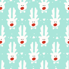 seamless pattern. reindeer. christmas