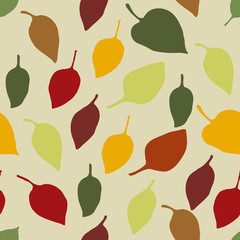 seamless falling leaves pattern