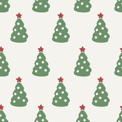 Seamless Pattern. Christmas Tree