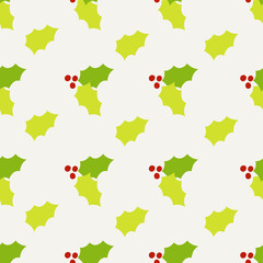 seamless pattern. holly berry