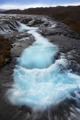 Brúarfoss or Bruarfoss (Bridge Waterfall) iceland.