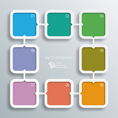 Infographics Vector Background 8-Step Process