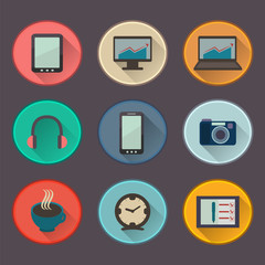Vector icons for freelance and business
