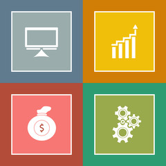 Set of icons in flat design style