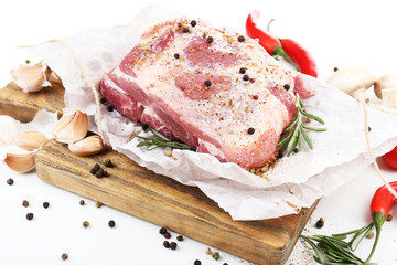 Raw meat close-up