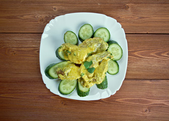 Curry de porc aux concombres