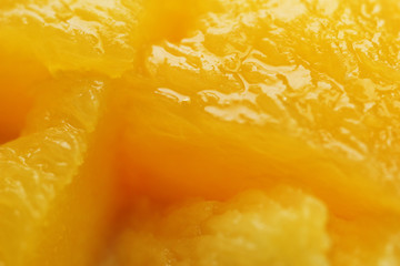 Fototapeta na wymiar Close up of mango slice (macro)