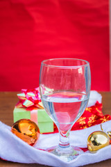 Glass of beverage