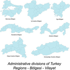 Regionalkarten der Türkei
