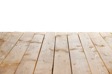 Wooden board isolated white