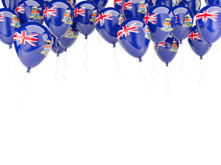 Balloon frame with flag of cayman islands